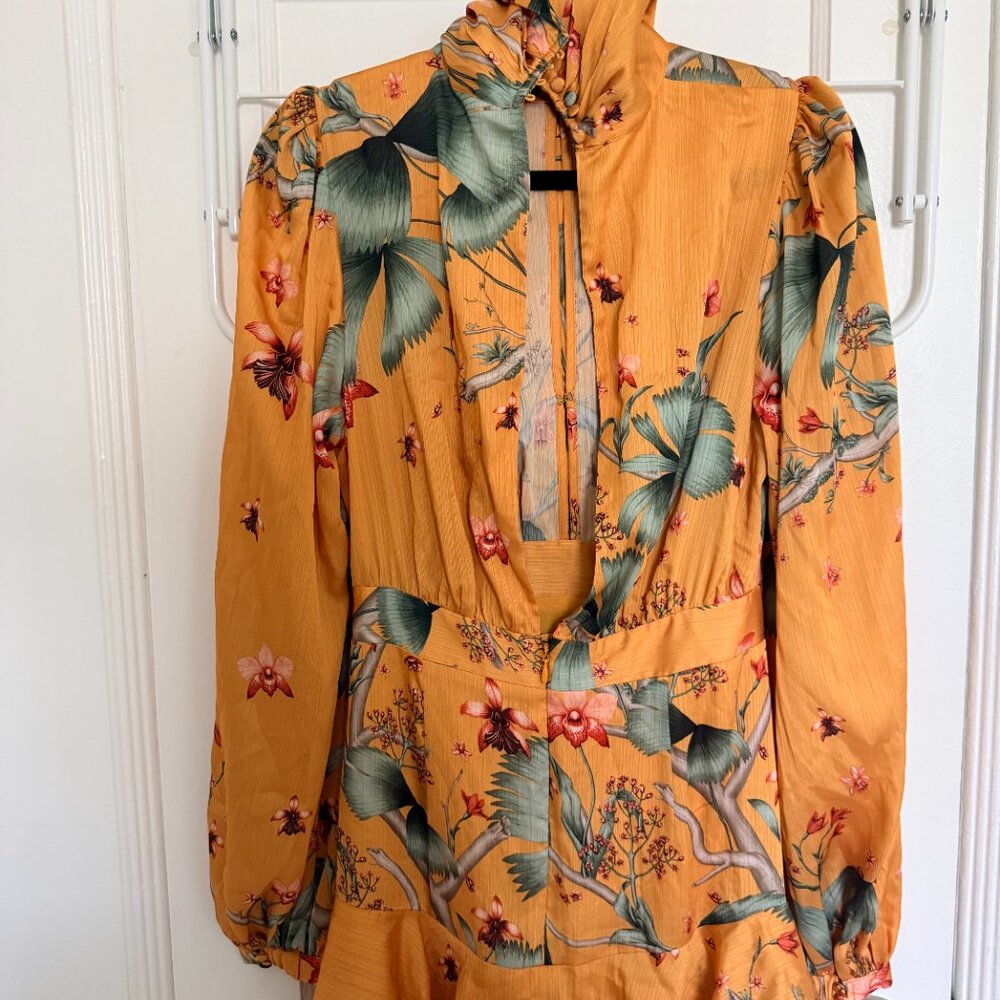 Johanna Ortiz x H&M Yellow Maxi Dress Sz 2 - Picture 9 of 10